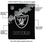 las vegas raiders shield badge black quilt blanket best selling