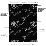 las vegas raiders sketch lines black quilt blanket best selling