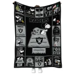 las vegas raiders snoopy love black quilt blanket best selling