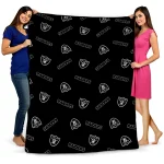 las vegas raiders solid classic black quilt blanket best selling