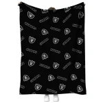 las vegas raiders solid classic black quilt blanket best selling