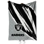 las vegas raiders stroke art black white quilt blanket best selling