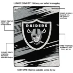 las vegas raiders wild lines black white quilt blanket best selling