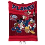 liberty flames disney football red quilt blanket best selling