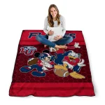 liberty flames disney football red quilt blanket best selling