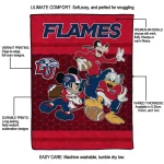 liberty flames disney football red quilt blanket best selling