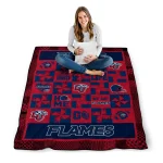 liberty flames helmet heart red quilt blanket best selling