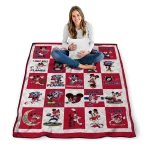 liberty flames mickey mouse motif red white quilt blanket best selling