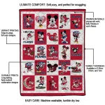 liberty flames mickey mouse motif red white quilt blanket best selling