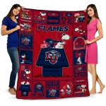 liberty flames snoopy love red quilt blanket best selling