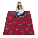 liberty flames solid classic red quilt blanket best selling