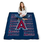 los angeles angels bold red blue quilt blanket best selling