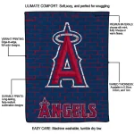 los angeles angels brick grid blue quilt blanket best selling