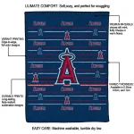 los angeles angels handdrawn stripes blue quilt blanket best selling