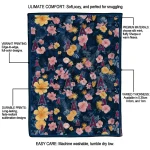 los angeles angels hibiscus foliage blue quilt blanket best selling