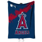los angeles angels league patch blue quilt blanket best selling