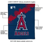 los angeles angels league patch blue quilt blanket best selling