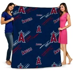 los angeles angels sketch lines blue quilt blanket best selling