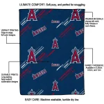 los angeles angels sketch lines blue quilt blanket best selling