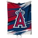 los angeles angels wild lines blue white quilt blanket best selling