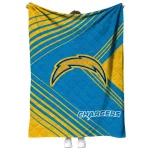 los angeles chargers arrow layers blue quilt blanket best selling