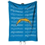 los angeles chargers bold red blue quilt blanket best selling