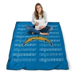 los angeles chargers bold red blue quilt blanket best selling