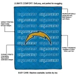 los angeles chargers bold red blue quilt blanket best selling