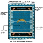los angeles chargers mickey player blue quilt blanket best selling