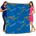 Los Angeles Chargers Sketch Lines Blue Quilt Blanket 1 los angeles chargers sketch lines blue quilt blanket best selling