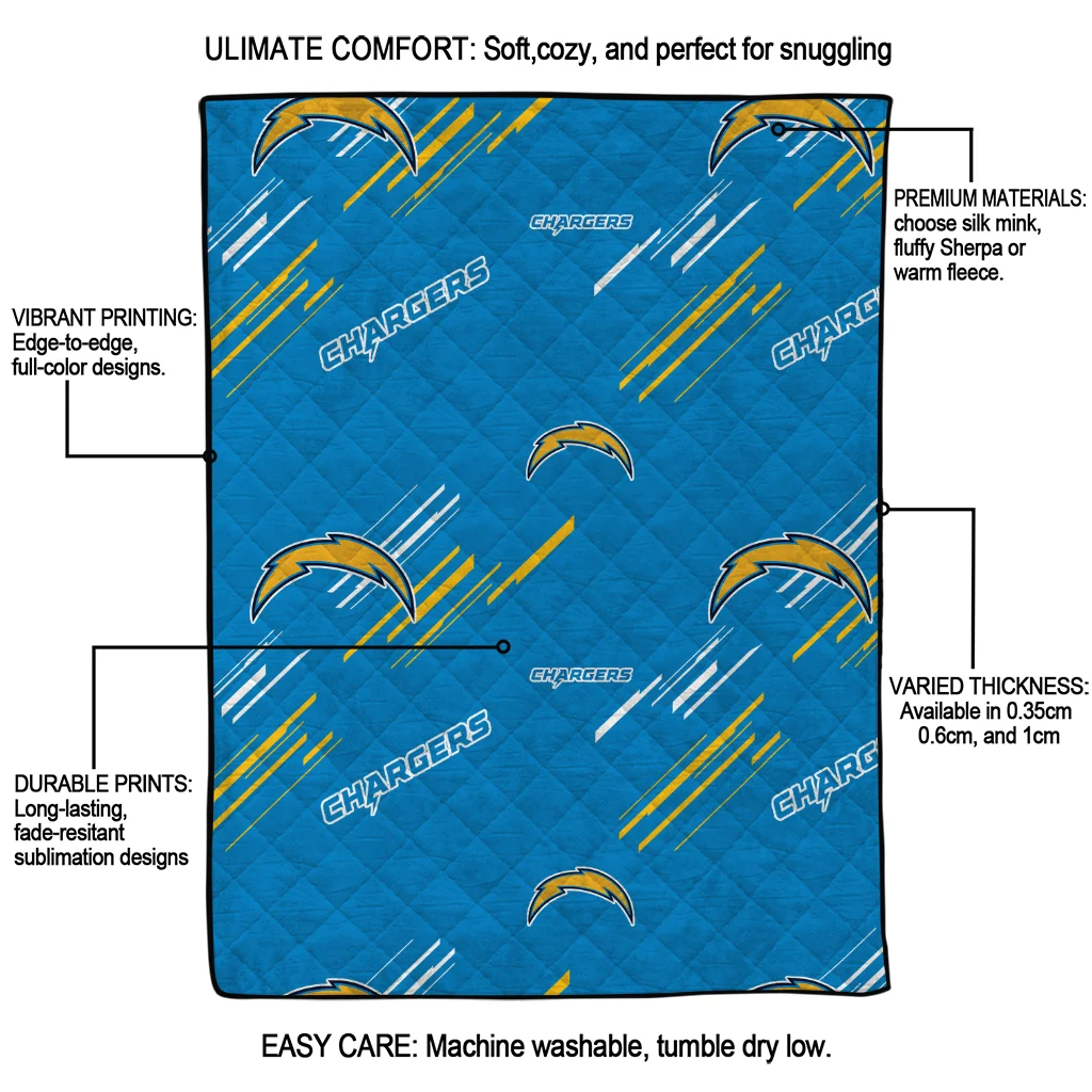 los angeles chargers sketch lines blue quilt blanket latest model los angeles chargers sketch lines blue quilt blanket latest model