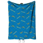 los angeles chargers solid classic blue quilt blanket best selling