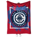 los angeles clippers block border red quilt blanket best selling