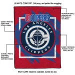 los angeles clippers block border red quilt blanket best selling
