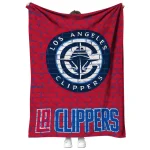 los angeles clippers brick grid red quilt blanket best selling