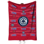 los angeles clippers handdrawn stripes red quilt blanket best selling