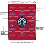 los angeles clippers handdrawn stripes red quilt blanket best selling