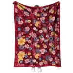 los angeles clippers hibiscus foliage red quilt blanket best selling