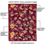 los angeles clippers hibiscus foliage red quilt blanket best selling