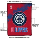 los angeles clippers nba grunge red quilt blanket best selling