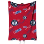 los angeles clippers sketch lines red quilt blanket best selling