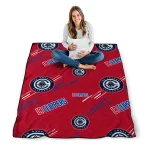 los angeles clippers sketch lines red quilt blanket best selling