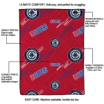 los angeles clippers sketch lines red quilt blanket best selling