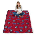 los angeles clippers solid classic red quilt blanket best selling