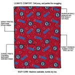 los angeles clippers solid classic red quilt blanket best selling