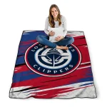los angeles clippers wild lines red white quilt blanket best selling