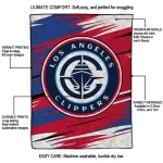 los angeles clippers wild lines red white quilt blanket best selling