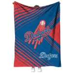 los angeles dodgers arrow layers blue quilt blanket best selling