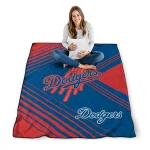 los angeles dodgers arrow layers blue quilt blanket best selling