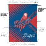 los angeles dodgers arrow layers blue quilt blanket best selling